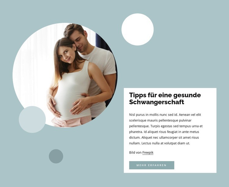 Tipps für eine gesunde Schwangerschaft Website-Modell