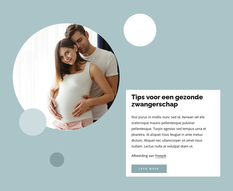 Tips voor een gezonde zwangerschap WordPress-thema