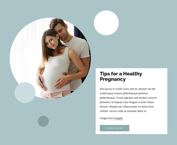 Tips for healthy pregnancy One Page Template