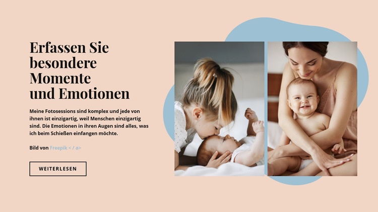 Halten Sie besondere Momente fest CSS-Vorlage