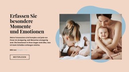 Halten Sie Besondere Momente Fest – HTML-Website-Layout