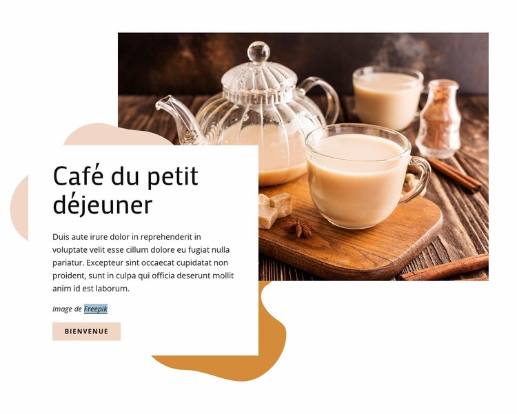 Café du petit déjeuner Modèle de site Web