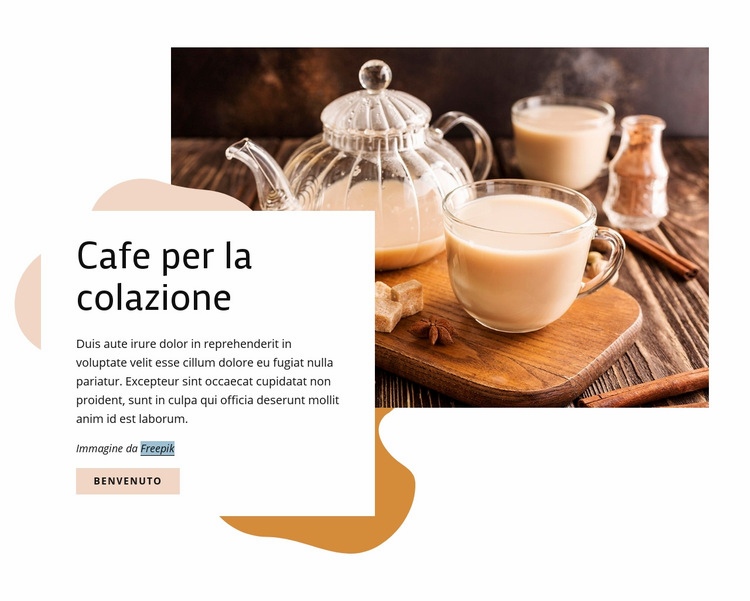 Caffè per la colazione Costruttore di siti web HTML
