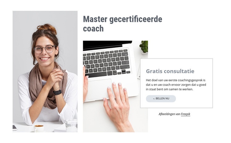 Master gecertificeerde coach Website ontwerp