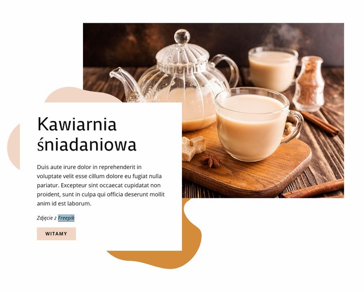 Kawiarnia śniadaniowa Kreator witryn internetowych HTML