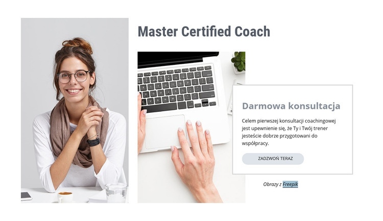 Master Certified Coach Makieta strony internetowej