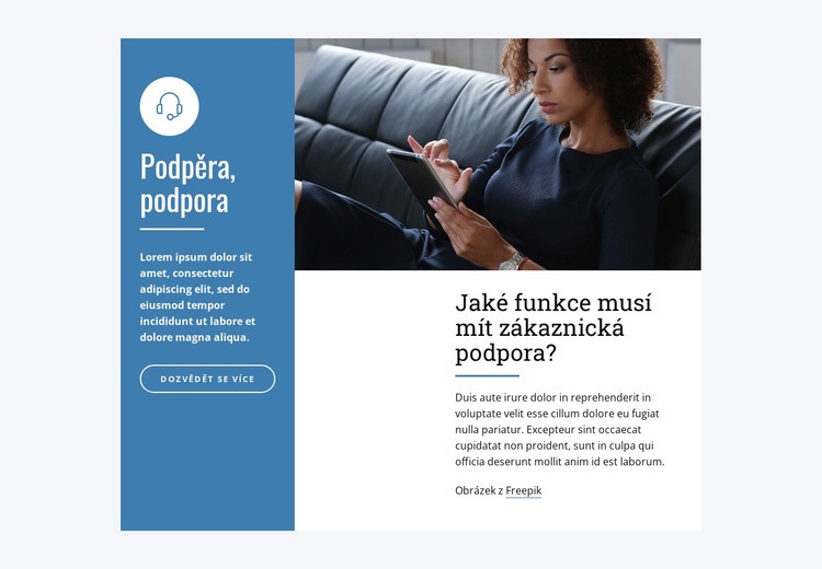 Podpora živého chatu Šablona CSS