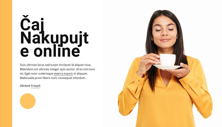 Internetový obchod s čajem Webový design