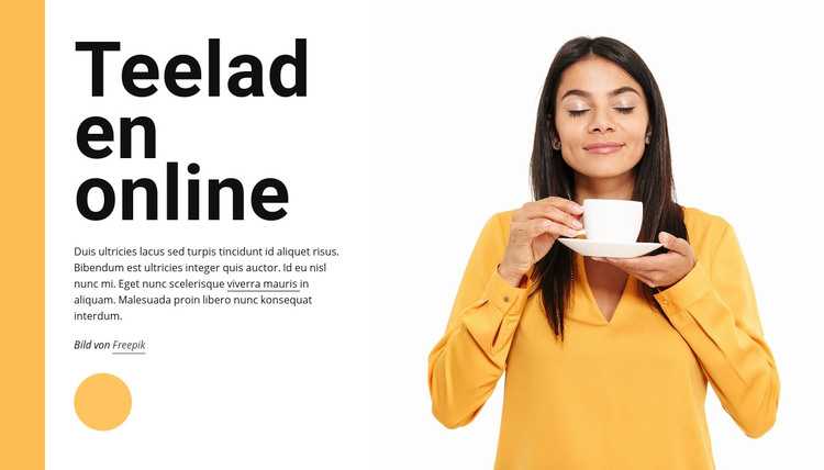 Teeladen online Website design