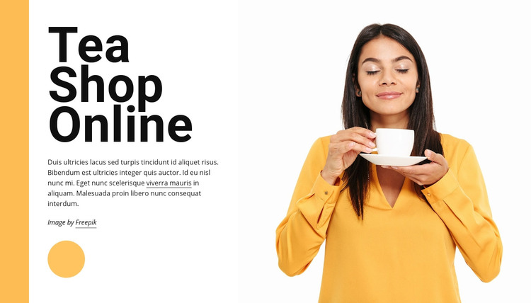 Tea shop online Elementor Template Alternative