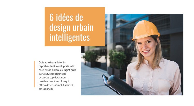 Idées de design urbain Modèles de constructeur de sites Web