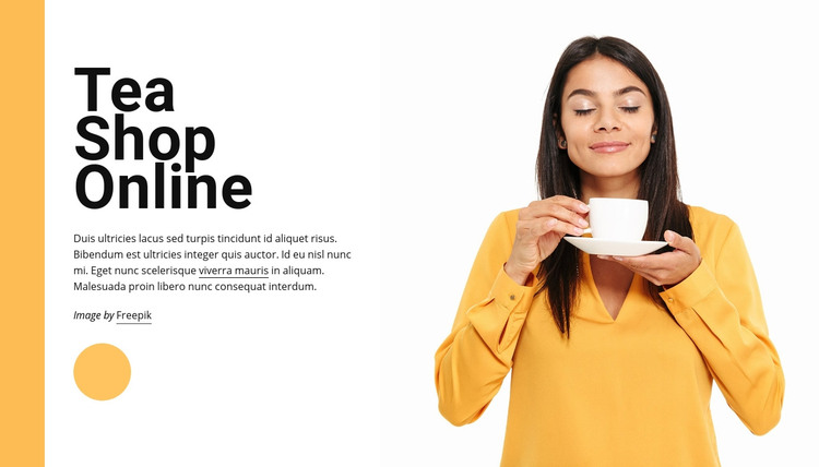 Tea shop online Homepage Design
