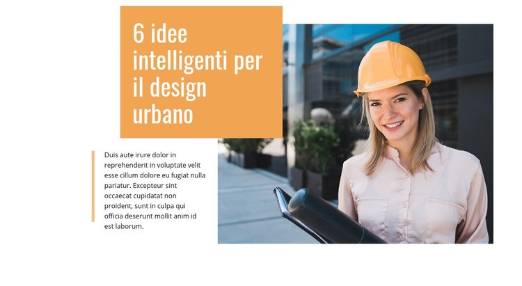 Idee di design urbano Modelli di Website Builder