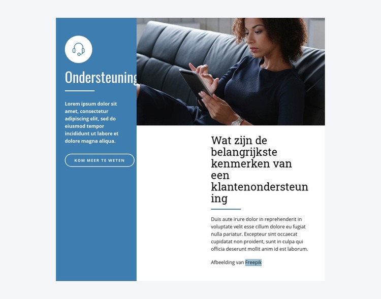 Live Chat-ondersteuning Website Builder-sjablonen