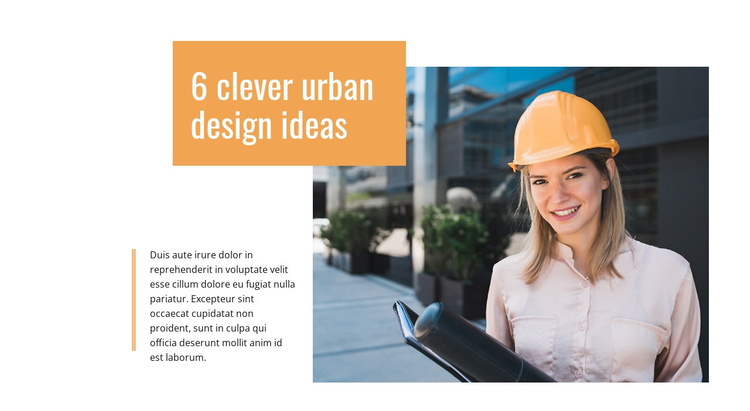 Urban design ideas One Page Template