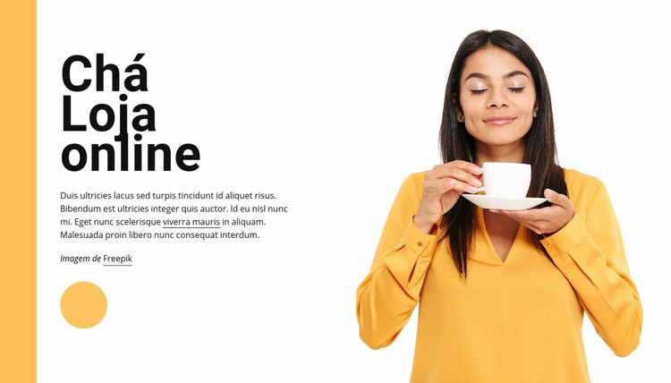 Loja de chá online Design do site
