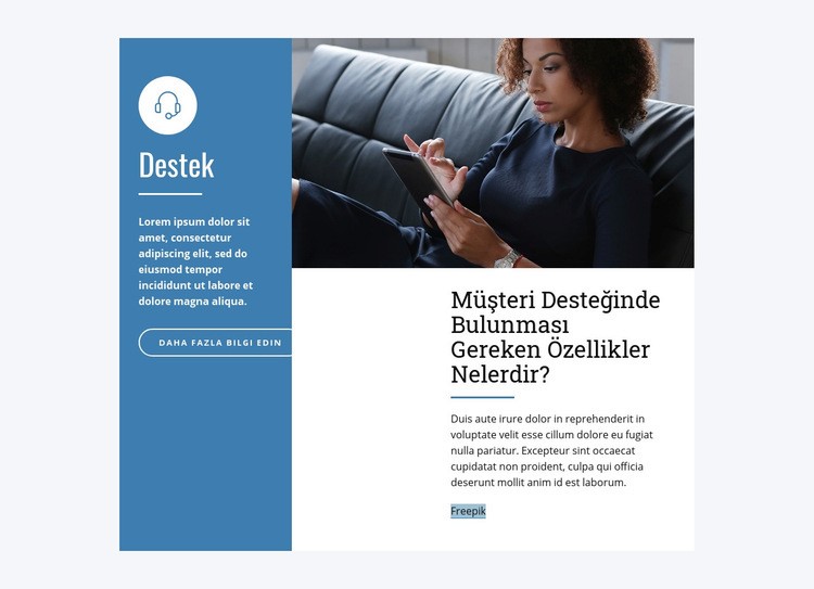 Canlı Sohbet Desteği Html Web Sitesi Oluşturucu