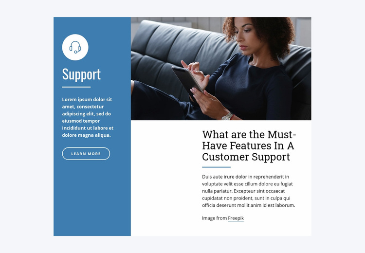 Live Chat Support Web Page Design