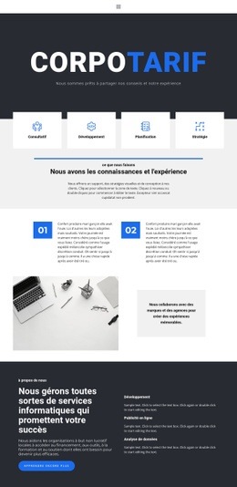 Style Corporatif - Conception De Sites Web Professionnels