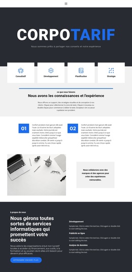 Style Corporatif – Thème WordPress