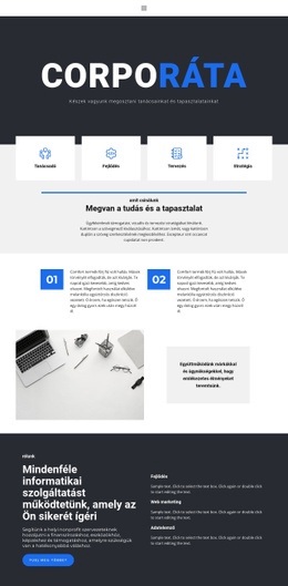 Vállalati Stílus - HTML Oldalsablon