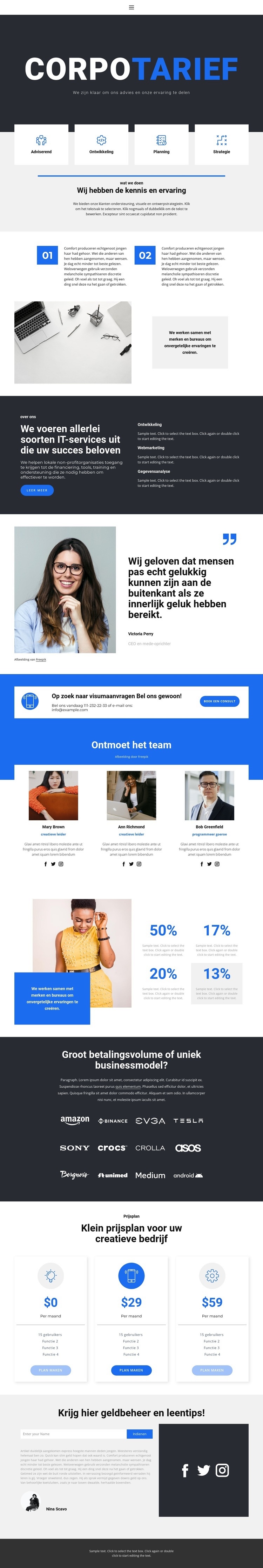 Huisstijl HTML5-sjabloon