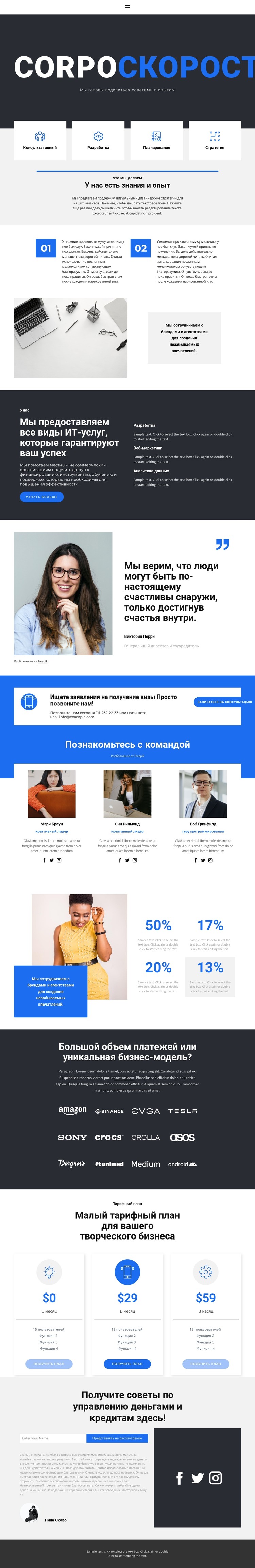 Фирменный стиль CSS шаблон