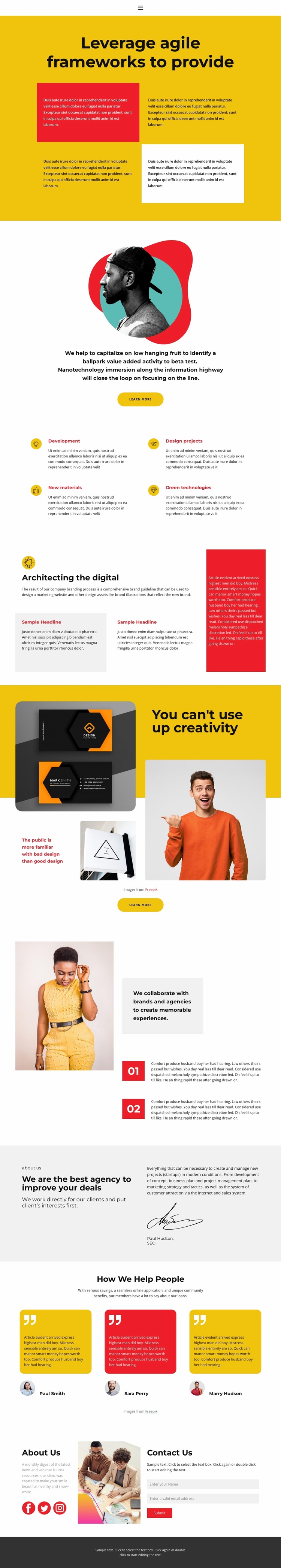 Bright page eCommerce Template