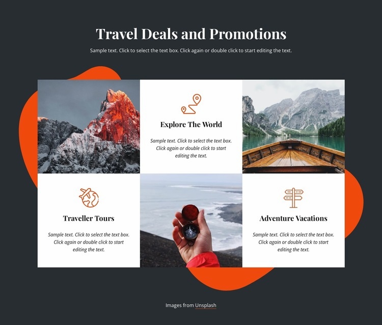 Travel deals Homepage Design