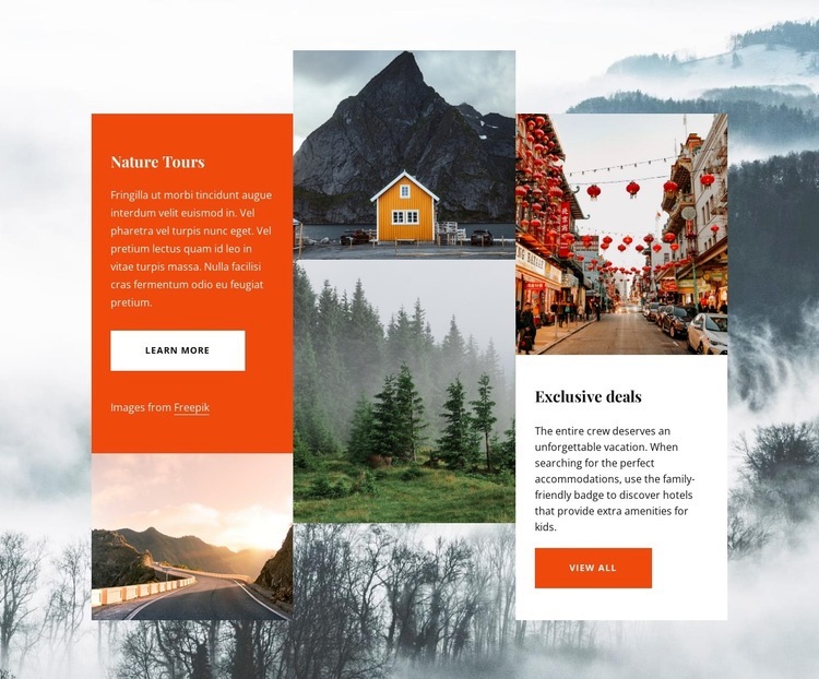 Norway experiences Homepage Design