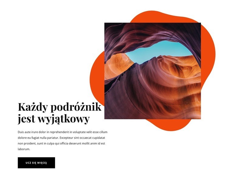 Wyjątkowe wrażenia z podróży Kreator witryn internetowych HTML