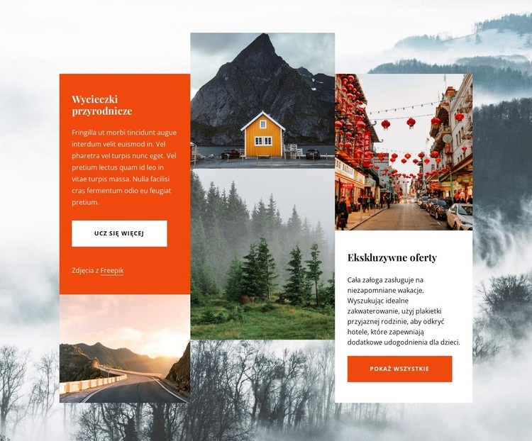 Doświadczenia Norwegii Kreator witryn internetowych HTML