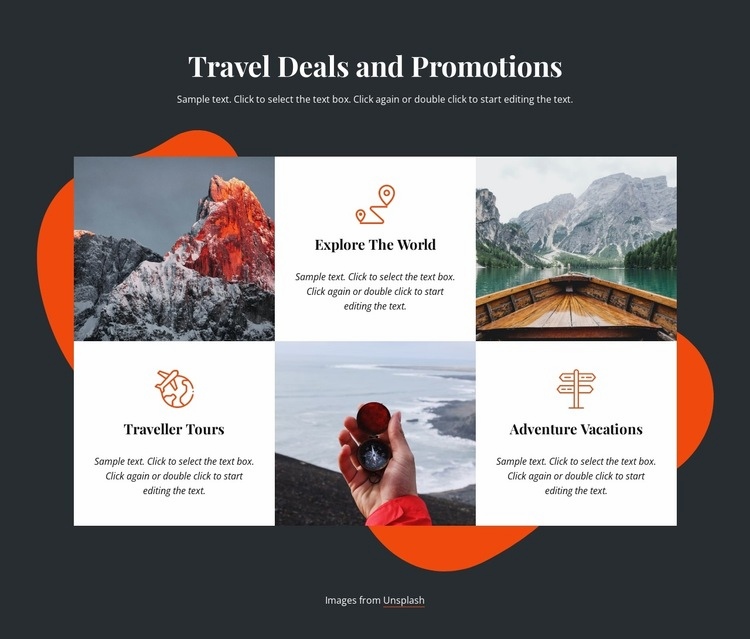 Travel deals Webflow Template Alternative