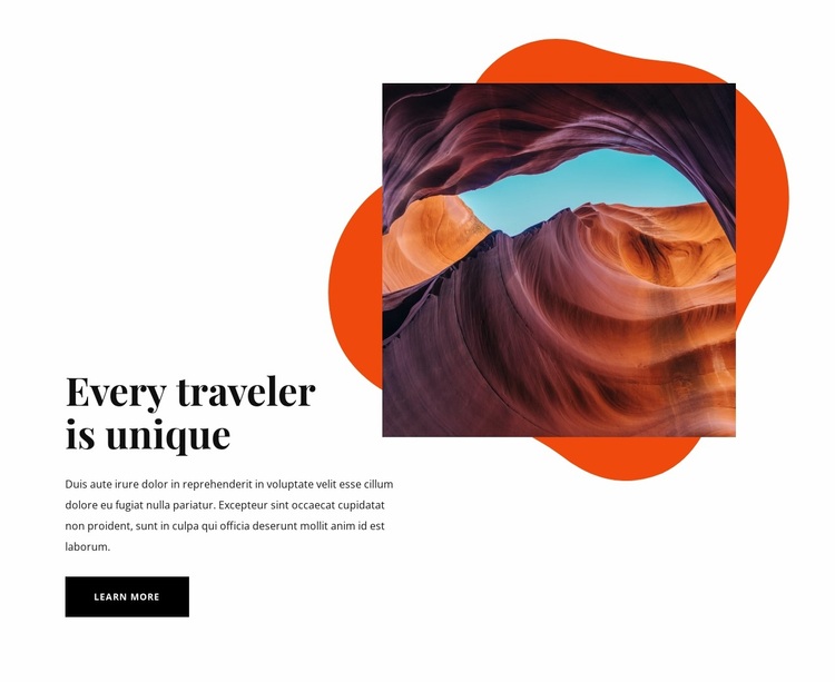 Unique travel experiences Website Design