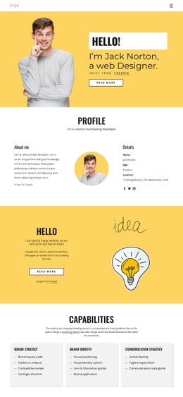 I Am A Web Designer Premium Template