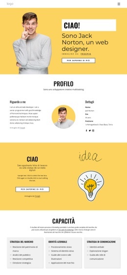 Sono Un Web Designer - Modello Di Una Pagina