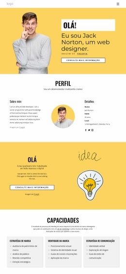 Eu Sou Um Web Designer - Website Creation HTML