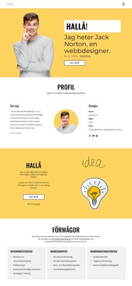 Jag Är Webbdesigner Mall