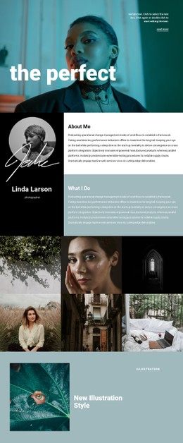 Responsive HTML5 For Fashion Photographer Resume