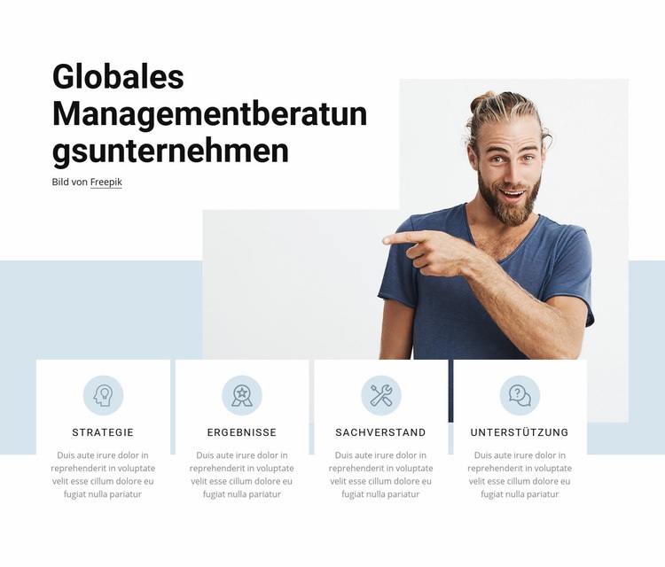 Globales Management Eine Seitenvorlage