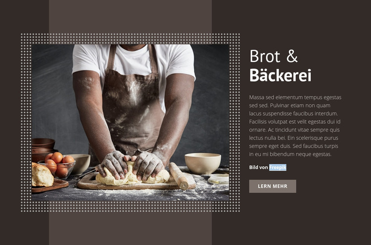 Brot & Bäckerei Website design