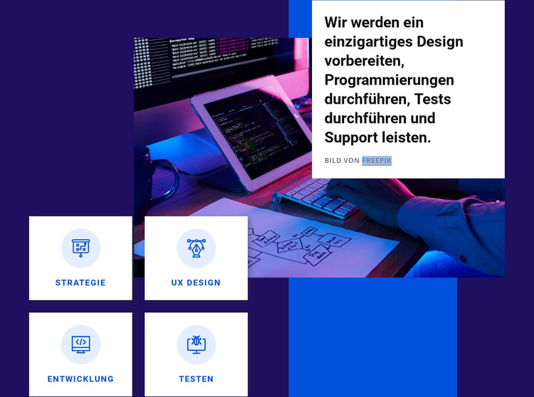 Programmierung durchführen Website design