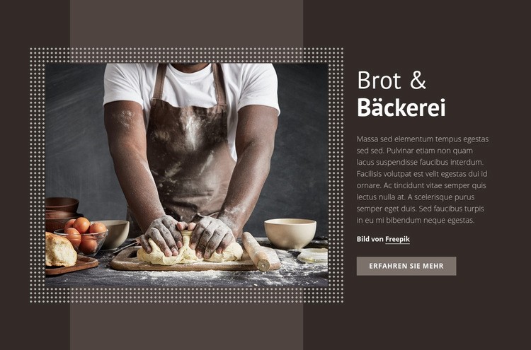 Brot & Bäckerei Website-Vorlage