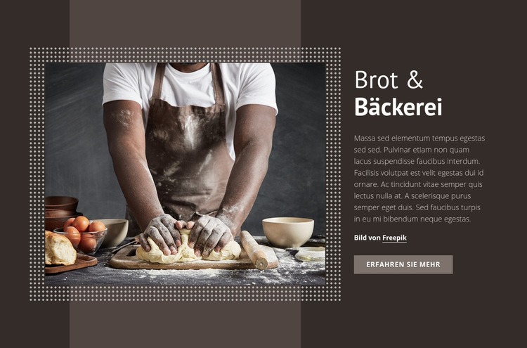 Brot & Bäckerei Landing Page