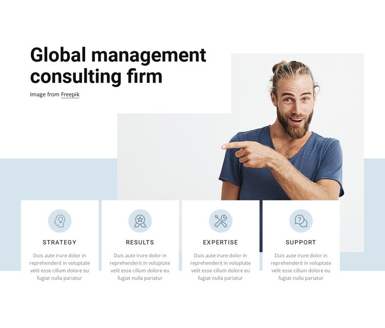 Global management Elementor Template Alternative