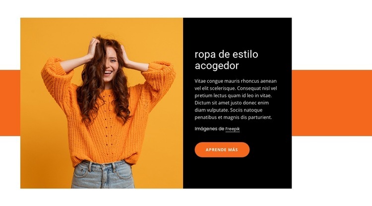 acogedor y ropa Plantilla de una página