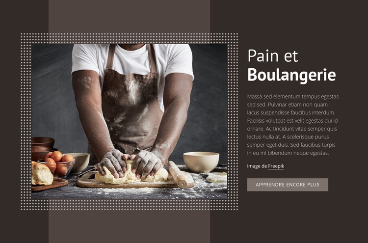 Pain et boulangerie Conception de site Web