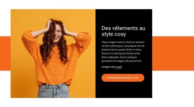 Cosy et vêtements Créateur de site Web HTML