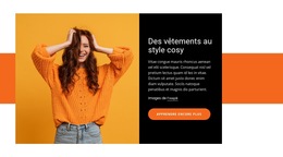 Cosy Et Vêtements : Modèle De Site Web Simple