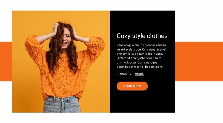 Cozy and clothes Homepage Design